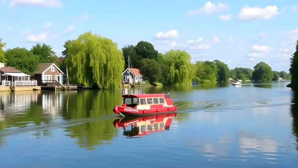 A boat on the Norfolk Broads