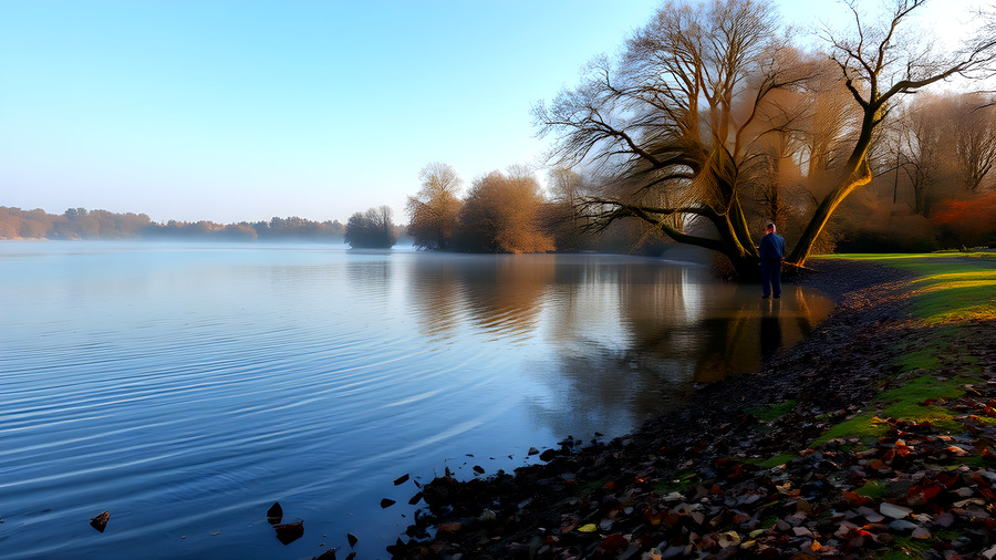 Fisherman Fishing at Salhouse Broad