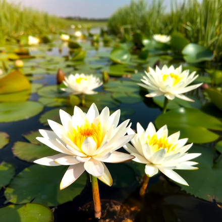 Water Lilies on the Norfolk Broads